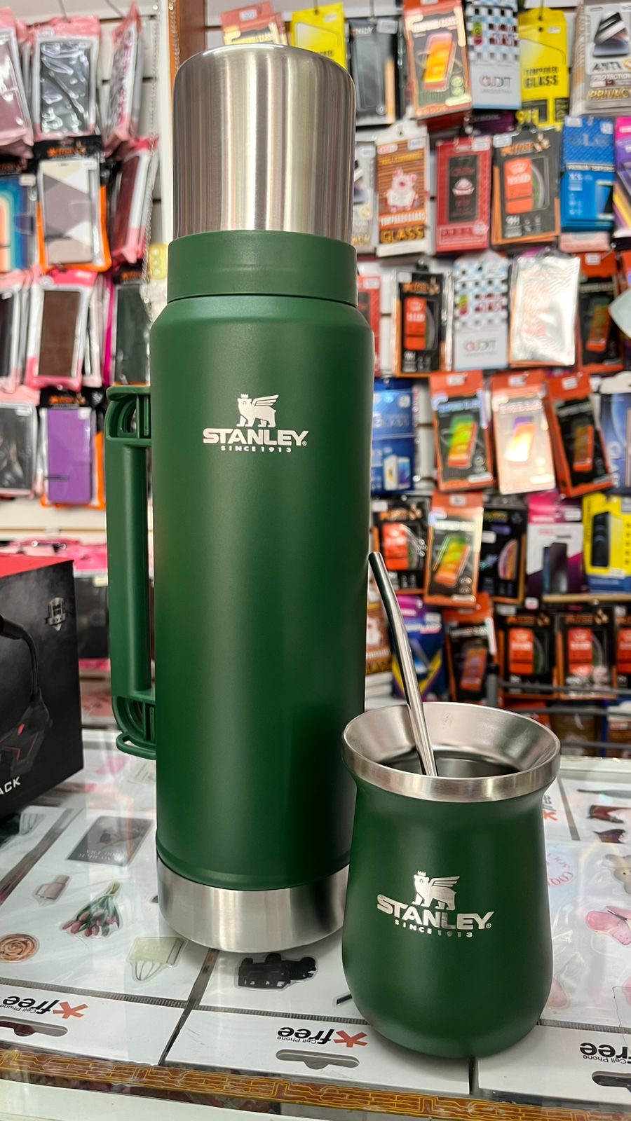 Termo Térmico + Mate y Bombilla Estilo Stanley