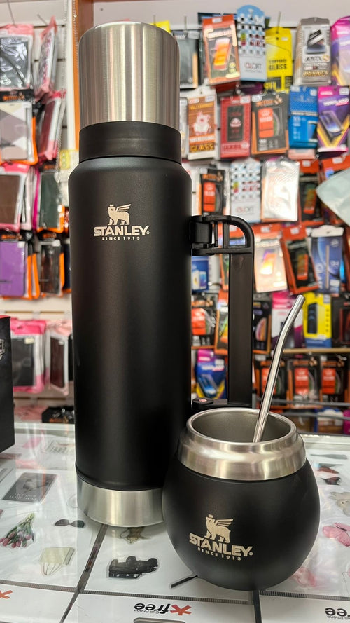 Termo Térmico + Mate y Bombilla Estilo Stanley